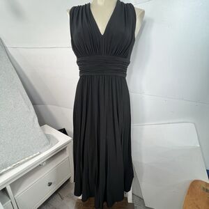 Suzi Chin Maggy Boutique Pleated Little Black Dress Cocktail Dinner 4